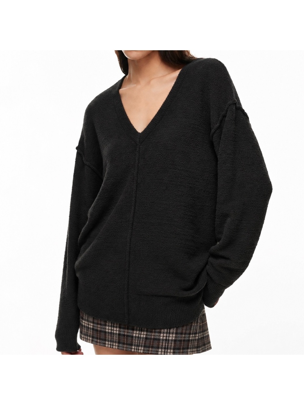 Aritzia Wilfred Free Hush Knit V-Neck Sweater
